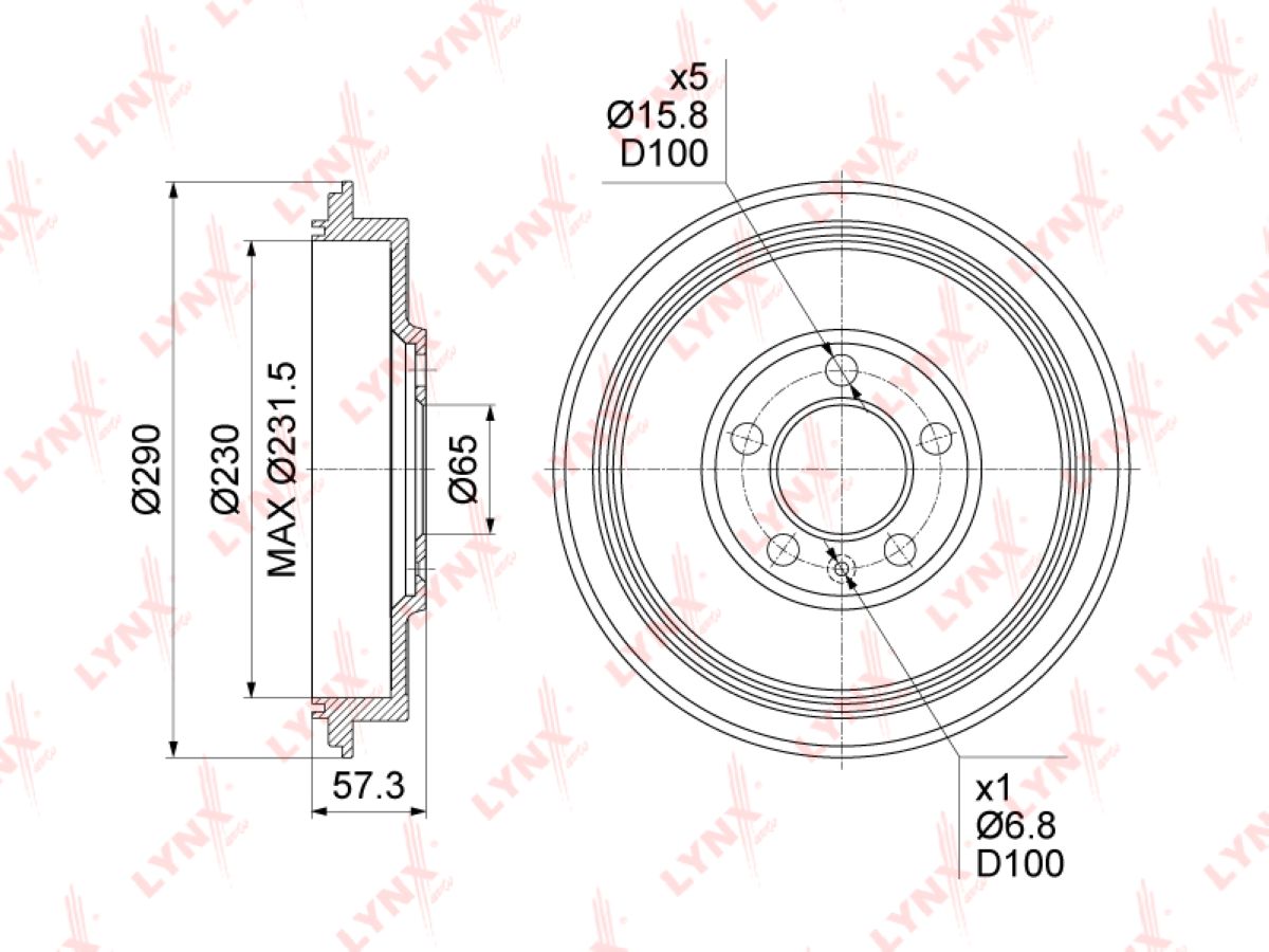 Барабан тормозной Skoda Octavia I 1J0609617B